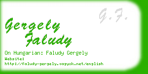 gergely faludy business card